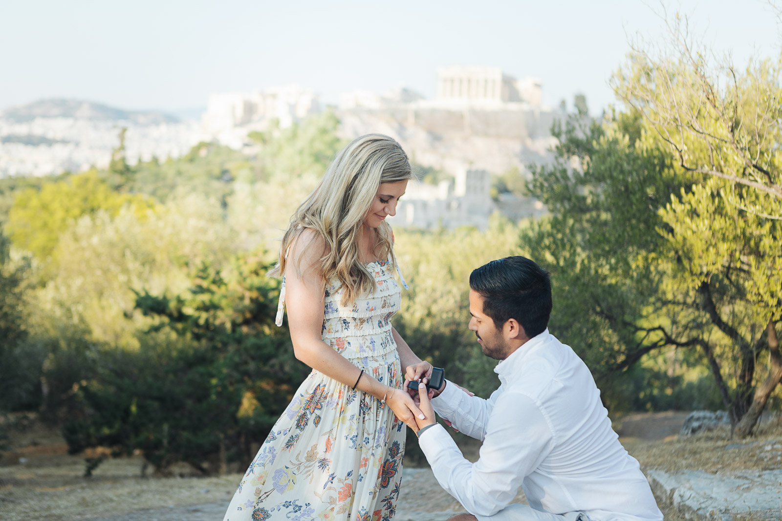 Marriage proposal photo session in Athens